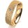 Ring 14 Karat Gelbgold 5.5 mm kristallmatt 1 Brillant G vs 0,050ct