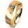 Ring 14 Karat Gelbgold 5.5 mm längsmatt 3 Brillanten G vs Gesamt 0,050ct