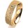 Ring 14 Karat Gelbgold 5.5 mm kristallmatt 3 Brillanten G vs Gesamt 0,050ct