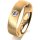 Ring 14 Karat Gelbgold 5.5 mm sandmatt 1 Brillant G vs 0,090ct