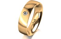 Ring 18 Karat Gelbgold 5.5 mm poliert 1 Brillant G vs...