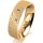 Ring 18 Karat Gelbgold 5.5 mm kreismatt 3 Brillanten G vs Gesamt 0,050ct