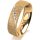 Ring 18 Karat Gelbgold 5.5 mm kristallmatt 5 Brillanten G vs Gesamt 0,045ct