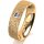 Ring 18 Karat Gelbgold 5.5 mm kristallmatt 1 Brillant G vs 0,090ct