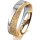 Ring 14 Karat Gelb-/Weissgold 5.5 mm kristallmatt