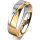 Ring 14 Karat Gelb-/Weissgold 5.5 mm poliert 1 Brillant G vs 0,050ct
