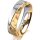 Ring 18 Karat Gelb-/Weissgold 5.5 mm diamantmatt