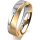 Ring 18 Karat Gelb-/Weissgold 5.5 mm sandmatt 1 Brillant G vs 0,025ct