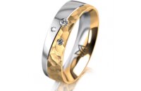 Ring 18 Karat Gelb-/Weissgold 5.5 mm diamantmatt 3...