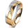 Ring 18 Karat Gelb-/Weissgold 5.5 mm poliert 5 Brillanten G vs Gesamt 0,045ct
