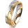 Ring 18 Karat Gelb-/Weissgold 5.5 mm sandmatt 5 Brillanten G vs Gesamt 0,045ct
