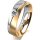Ring 18 Karat Gelb-/Weissgold 5.5 mm l&auml;ngsmatt 1 Brillant G vs 0,090ct