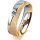 Ring 18 Karat Gelb-/Weissgold 5.5 mm kreismatt 1 Brillant G vs 0,090ct