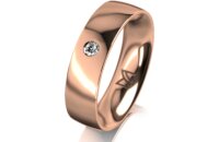 Ring 14 Karat Rotgold 5.5 mm poliert 1 Brillant G vs 0,050ct