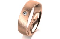 Ring 14 Karat Rotgold 5.5 mm sandmatt 1 Brillant G vs...