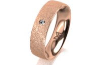 Ring 18 Karat Rotgold 5.5 mm kreismatt 1 Brillant G vs...