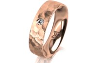 Ring 18 Karat Rotgold 5.5 mm diamantmatt 1 Brillant G vs...