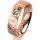 Ring 18 Karat Rotgold 5.5 mm diamantmatt 1 Brillant G vs 0,090ct