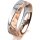 Ring 14 Karat Rot-/Weissgold 5.5 mm diamantmatt