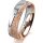 Ring 14 Karat Rot-/Weissgold 5.5 mm kristallmatt 1 Brillant G vs 0,025ct