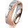 Ring 14 Karat Rot-/Weissgold 5.5 mm kreismatt 1 Brillant G vs 0,050ct