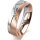 Ring 14 Karat Rot-/Weissgold 5.5 mm sandmatt 5 Brillanten G vs Gesamt 0,045ct