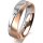 Ring 18 Karat Rot-/Weissgold 5.5 mm l&auml;ngsmatt 1 Brillant G vs 0,050ct