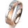 Ring 18 Karat Rot-/Weissgold 5.5 mm sandmatt 1 Brillant G vs 0,050ct