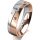 Ring 18 Karat Rot-/Weissgold 5.5 mm poliert 3 Brillanten G vs Gesamt 0,050ct