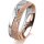 Ring 18 Karat Rot-/Weissgold 5.5 mm kristallmatt 5 Brillanten G vs Gesamt 0,045ct