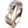 Ring 18 Karat Rot-/Weissgold 5.5 mm poliert 5 Brillanten G vs Gesamt 0,065ct
