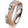 Ring 18 Karat Rot-/Weissgold 5.5 mm kristallmatt 1 Brillant G vs 0,090ct