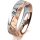 Ring 18 Karat Rot-/Weissgold 5.5 mm diamantmatt 1 Brillant G vs 0,090ct