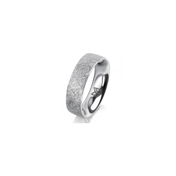 Ring 14 Karat Weissgold 5.5 mm kristallmatt