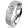Ring 14 Karat Weissgold 5.5 mm kristallmatt 3 Brillanten G vs Gesamt 0,050ct