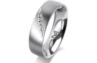 Ring 14 Karat Weissgold 5.5 mm l&auml;ngsmatt 5...