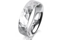 Ring 18 Karat Weissgold 5.5 mm diamantmatt