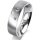 Ring 18 Karat Weissgold 5.5 mm l&auml;ngsmatt 3 Brillanten G vs Gesamt 0,050ct