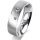 Ring 18 Karat Weissgold 5.5 mm sandmatt 3 Brillanten G vs Gesamt 0,050ct