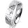 Ring 18 Karat Weissgold 5.5 mm diamantmatt 3 Brillanten G vs Gesamt 0,050ct