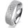 Ring 18 Karat Weissgold 5.5 mm kristallmatt 5 Brillanten G vs Gesamt 0,045ct