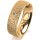 Ring 14 Karat Gelbgold 6.0 mm kristallmatt 1 Brillant G vs 0,025ct