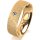 Ring 14 Karat Gelbgold 6.0 mm kreismatt 1 Brillant G vs 0,050ct