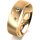 Ring 14 Karat Gelbgold 6.0 mm l&auml;ngsmatt 3 Brillanten G vs Gesamt 0,060ct