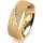 Ring 14 Karat Gelbgold 6.0 mm kreismatt 5 Brillanten G vs Gesamt 0,065ct