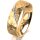 Ring 14 Karat Gelbgold 6.0 mm diamantmatt 5 Brillanten G vs Gesamt 0,065ct