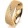 Ring 18 Karat Gelbgold 6.0 mm kreismatt 5 Brillanten G vs Gesamt 0,065ct
