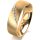Ring 18 Karat Gelbgold 6.0 mm sandmatt 5 Brillanten G vs Gesamt 0,065ct