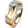 Ring 14 Karat Gelb-/Weissgold 6.0 mm poliert 1 Brillant G vs 0,050ct