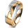 Ring 14 Karat Gelb-/Weissgold 6.0 mm poliert 5 Brillanten G vs Gesamt 0,065ct